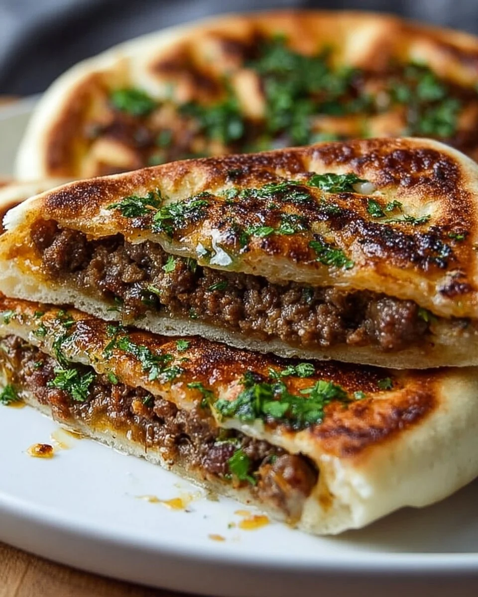 Lebanese Stuffed Pita Arayes