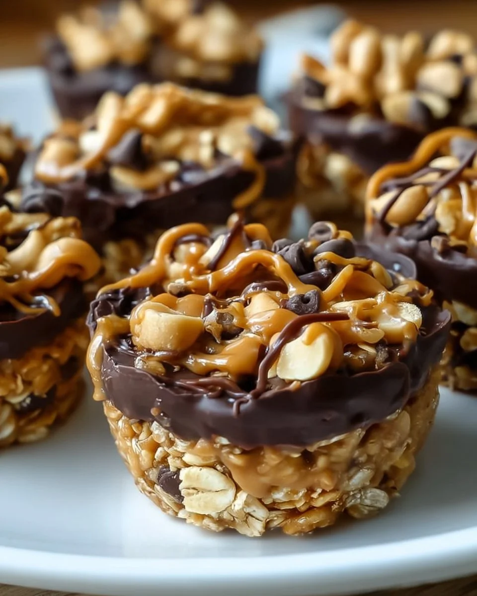 No Bake Peanut Butter Granola Cups
