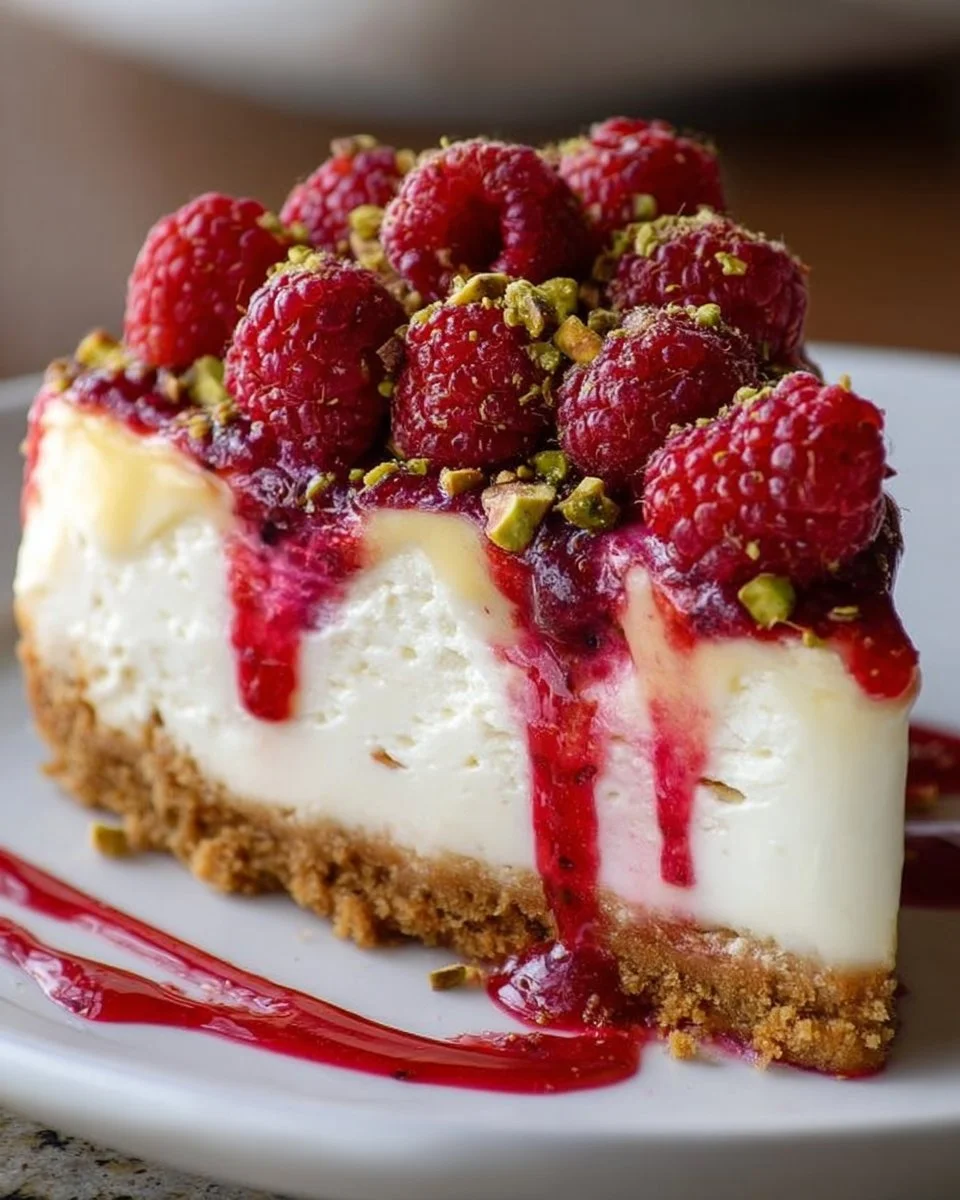 Raspberry Pistachio Cheesecake: Delight in Every Bite!