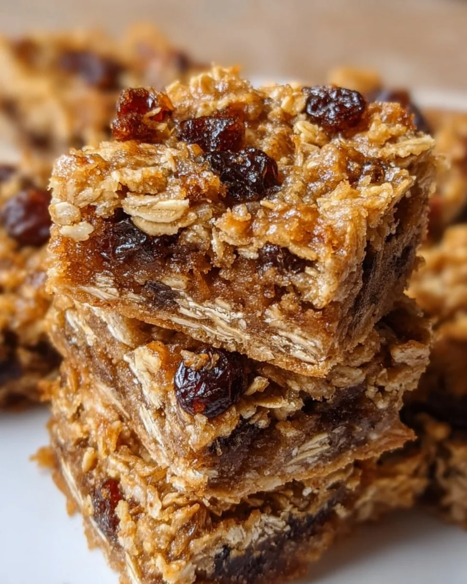 Soft &amp; Chewy Oatmeal Raisin Bars