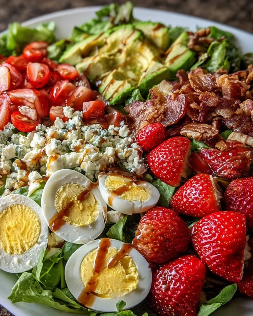 Spring Cobb Salad with Strawberries &amp; Avocado