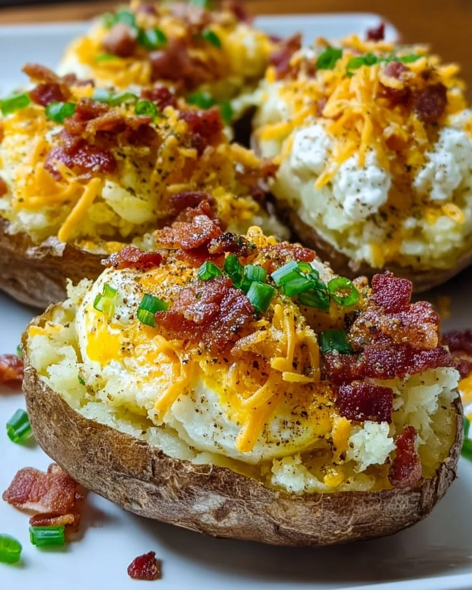 Twice Baked Loaded Breakfast Potatoes