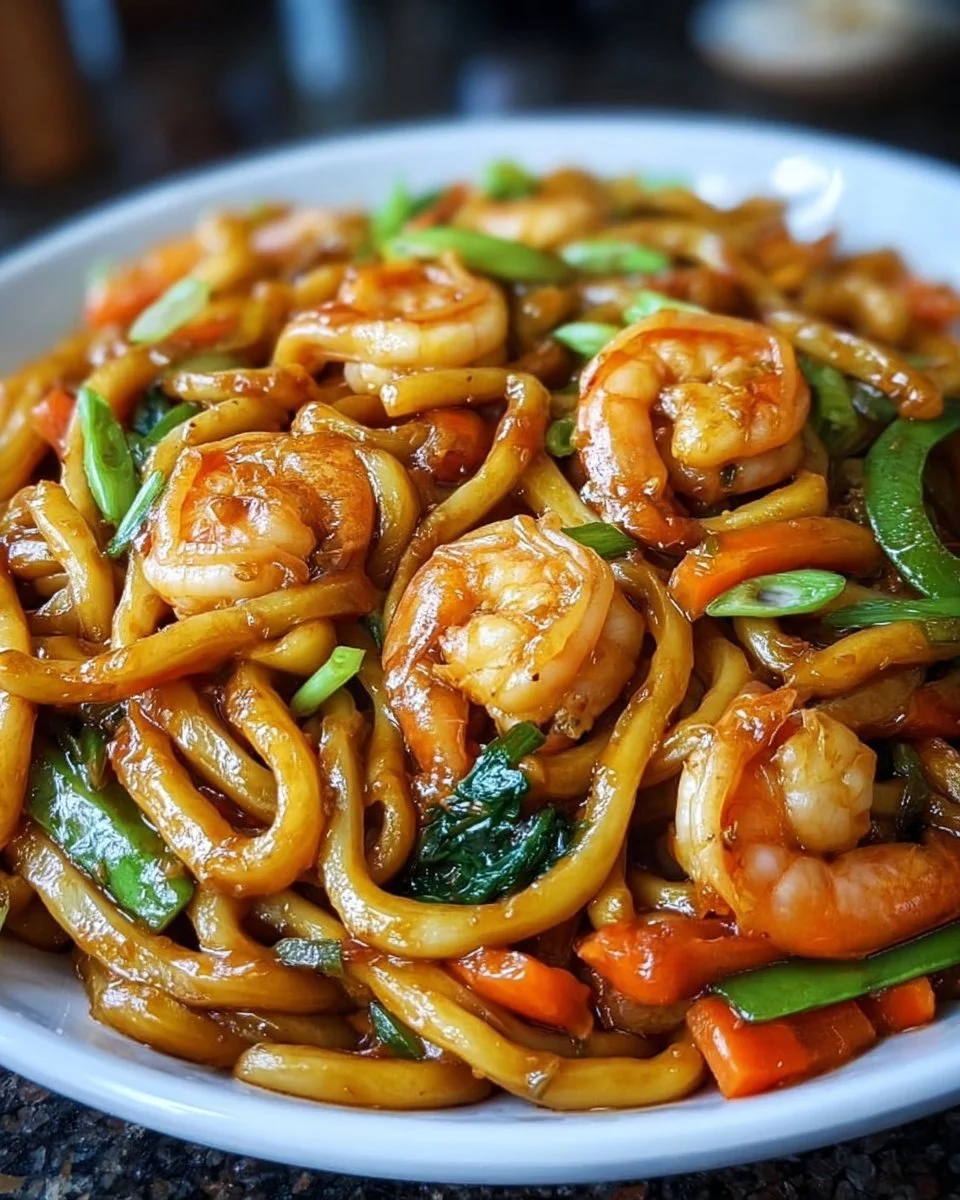 Yaki Udon with Shrimp