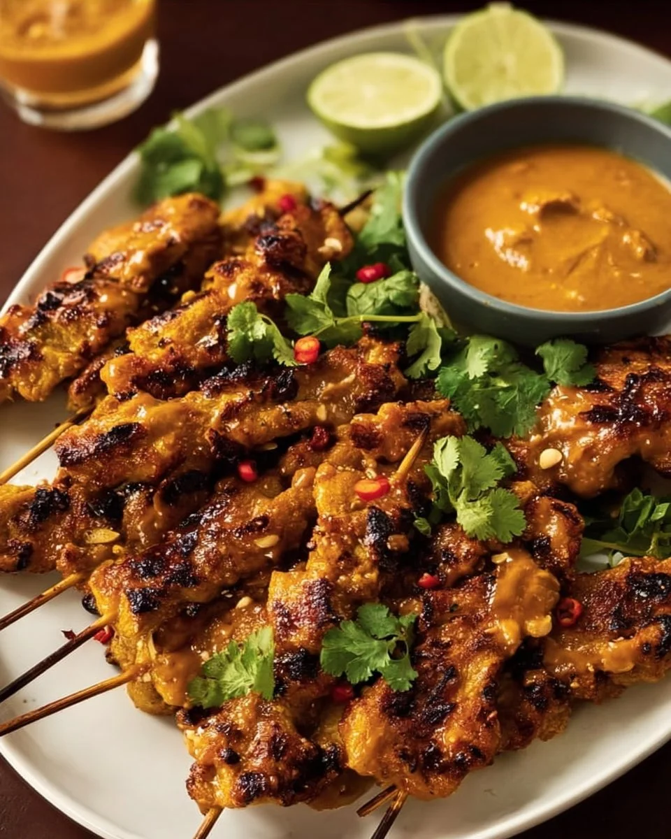Chicken Satay with Peanut Sauce