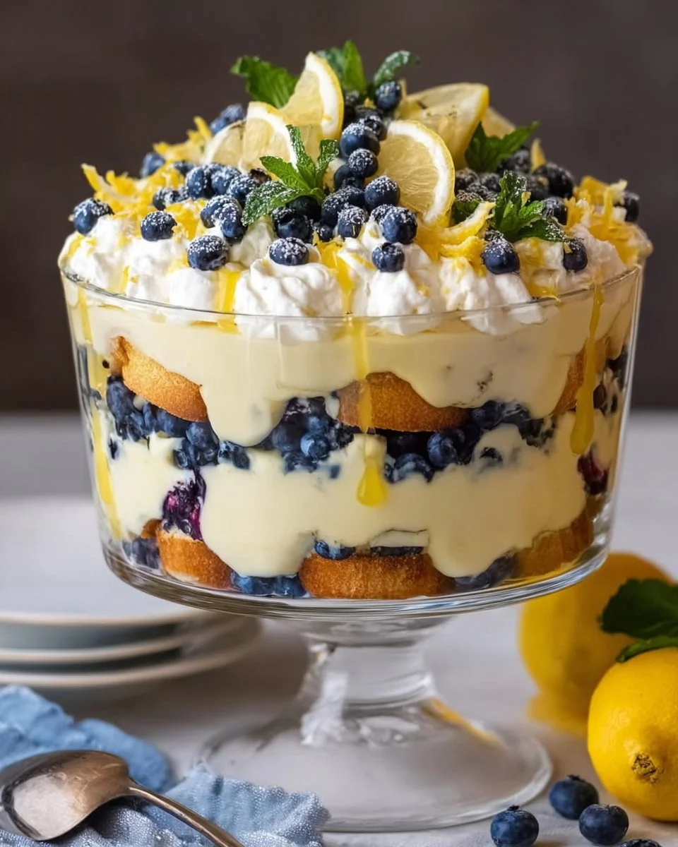 Easy Lemon Blueberry Trifle Recipe