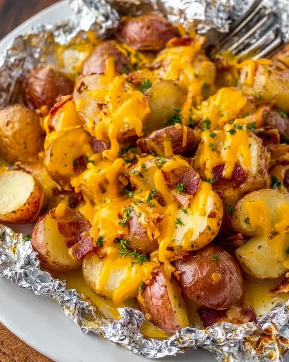 Foil Packet Grilled Ranch Potatoes