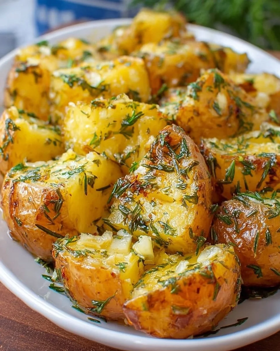 Herb &amp; Garlic Baked Potatoes