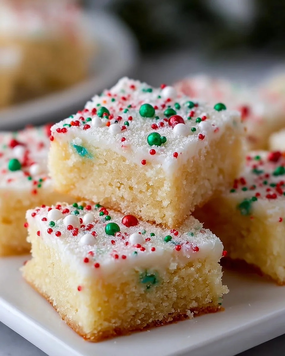 Holiday Sugar Cookie Bars