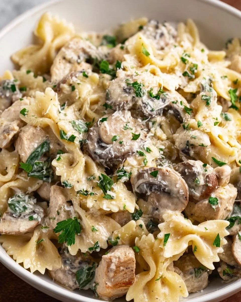 Mushroom Chicken Pasta