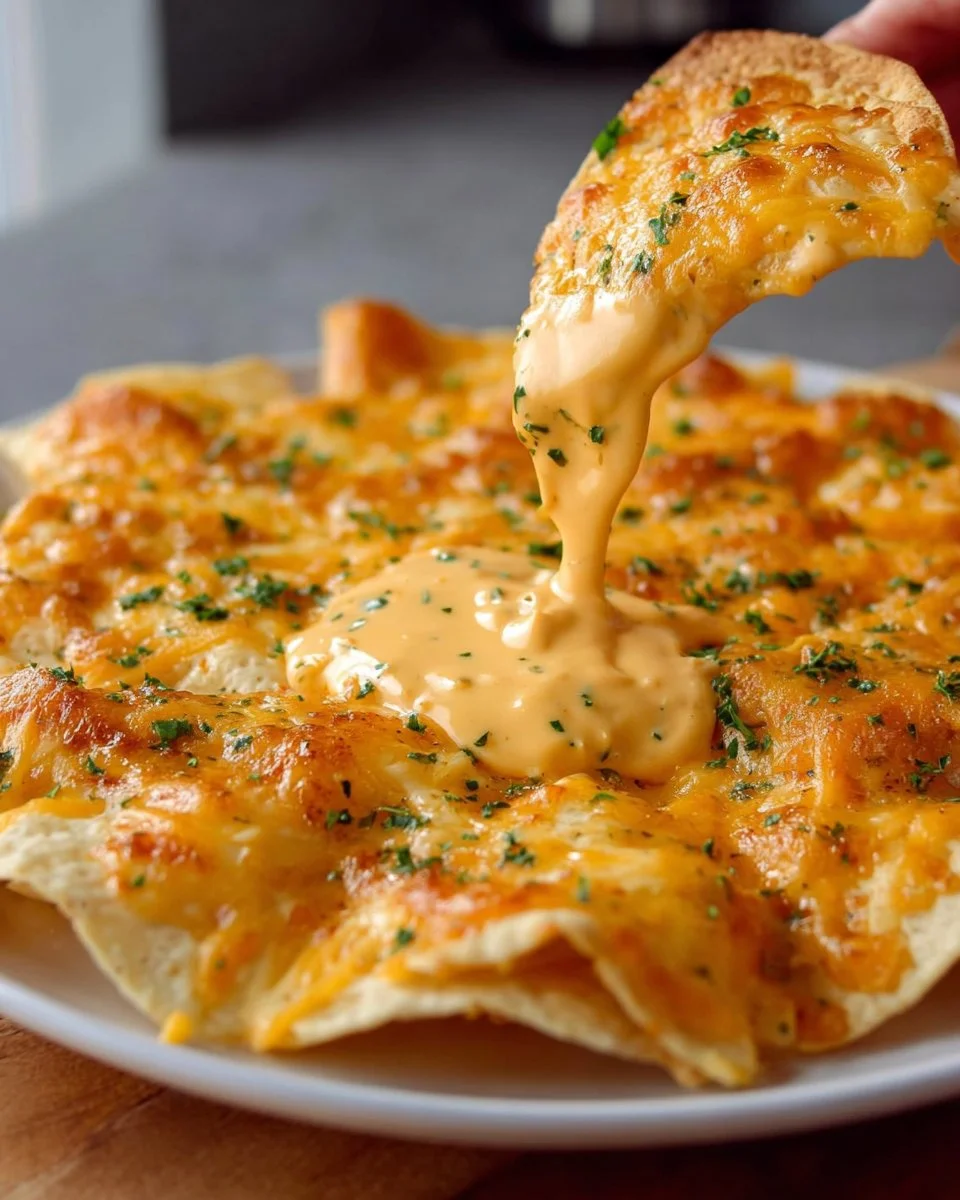 Delicious and creamy nacho cheese sauce in a bowl with tortilla chips