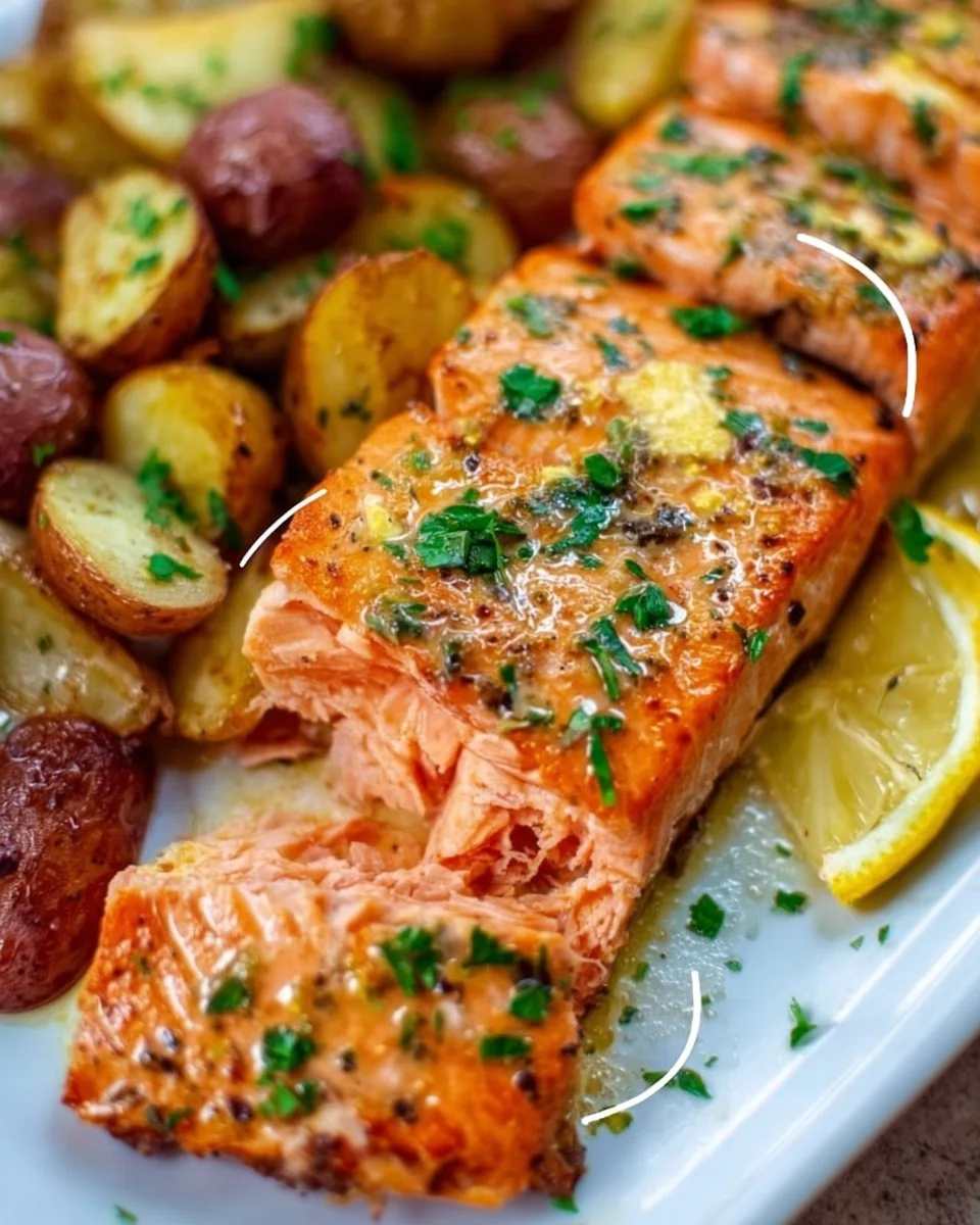 Sheet Pan Salmon with Roasted Potatoes