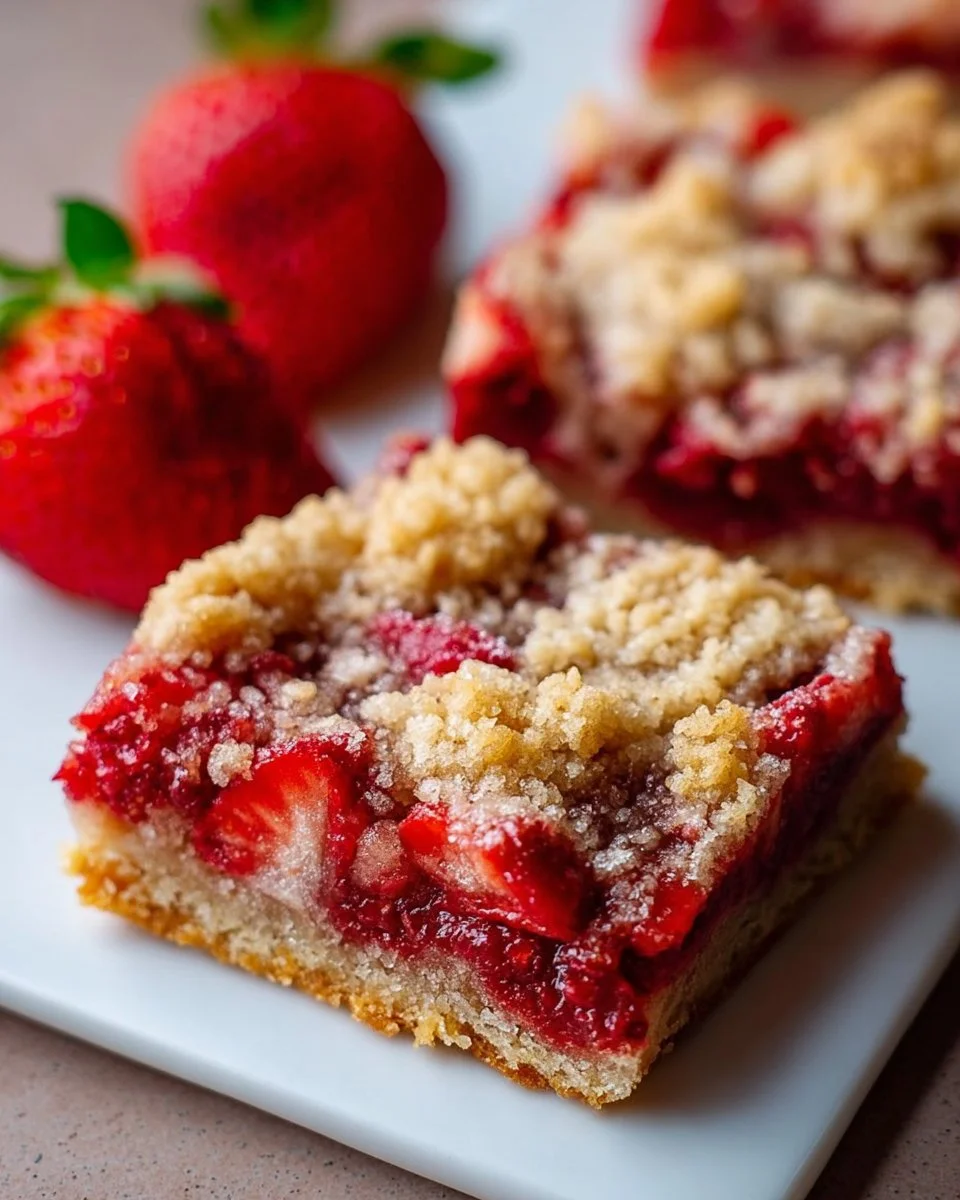 Strawberry Crumble Bars