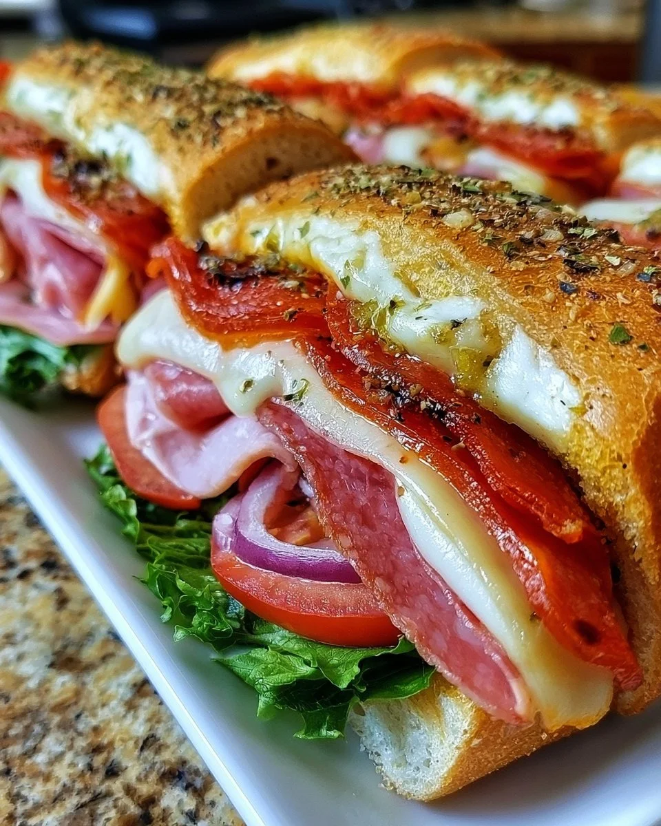 Baked Italian Grinder Sandwiches