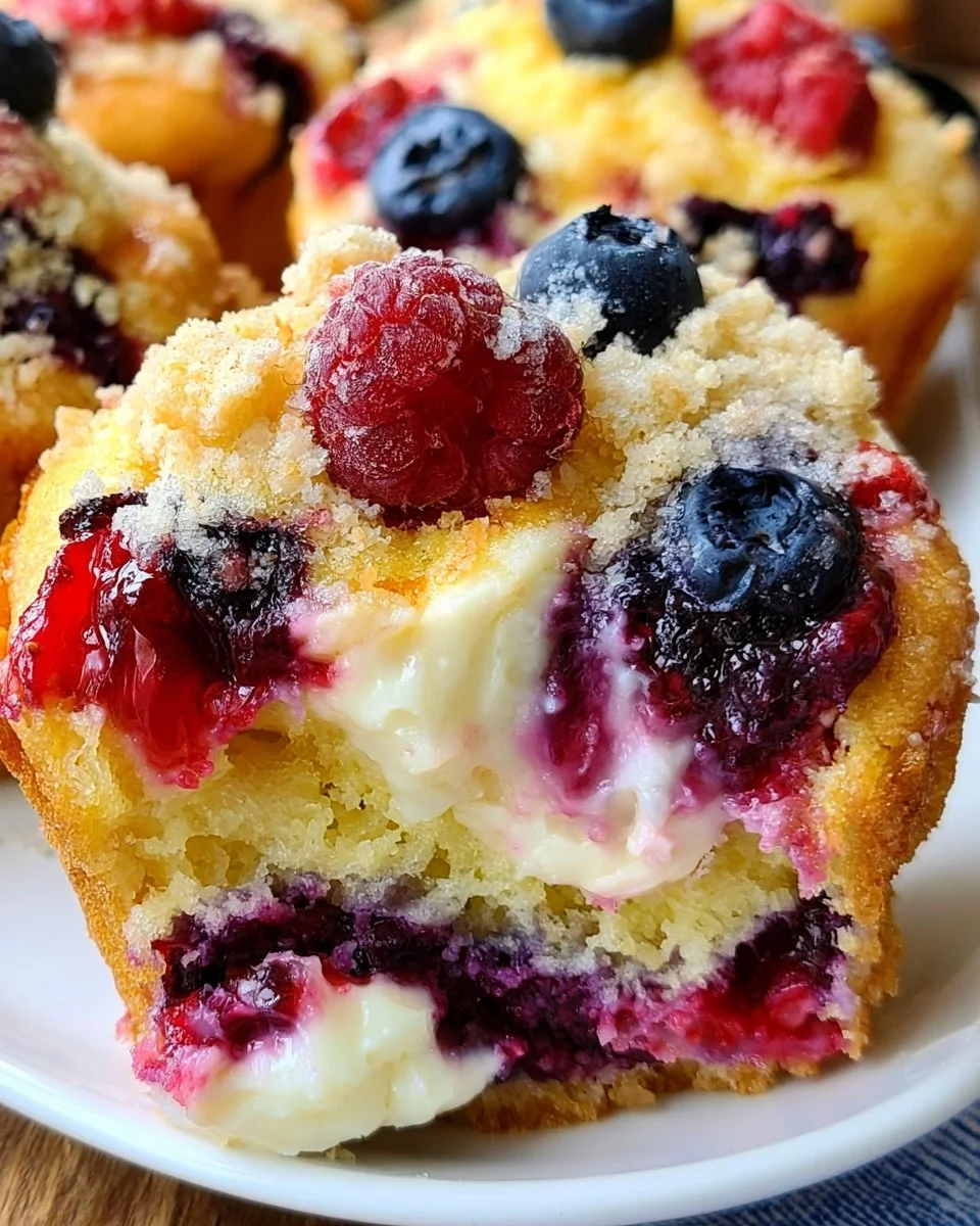 Berry Cream Cheese Muffins