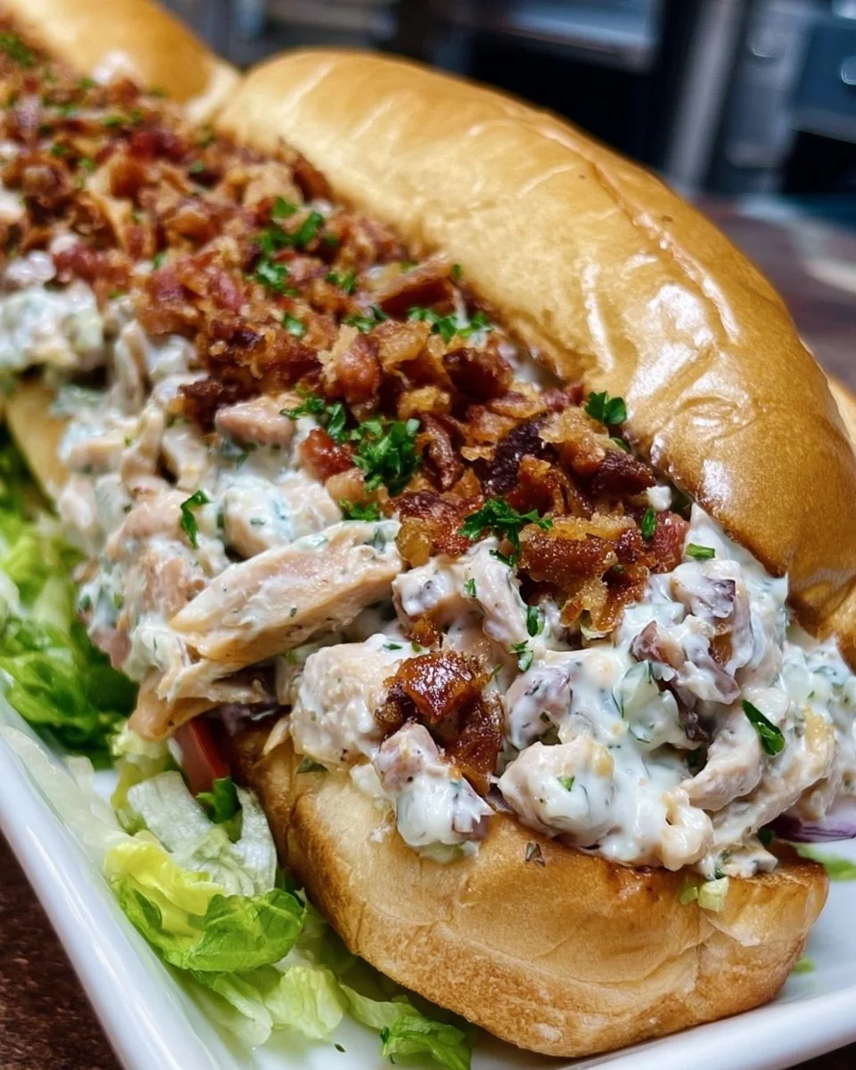 Chopped Chicken Bacon Ranch Sandwich