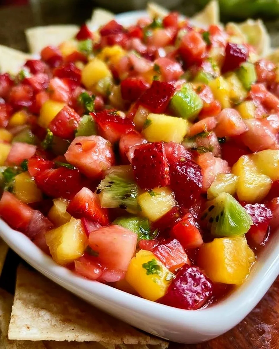 Fresh Fruit Salsa with Cinnamon Sugar Chips