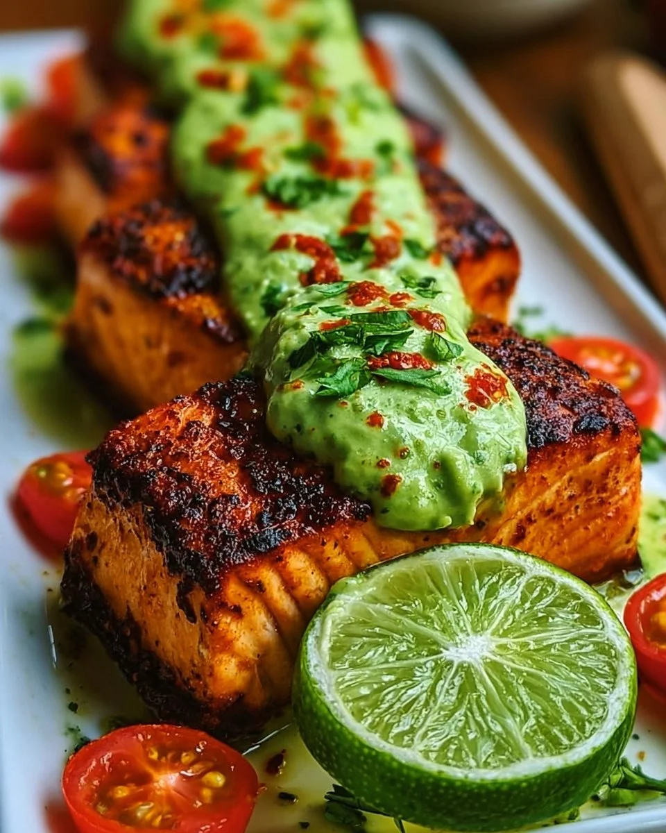 Recipes Cookbook Collection | Baked Salmon with Avocado Lime Sauce, Baked Salmon Recipes with Lime, Keto Dinner Recipes Salmon