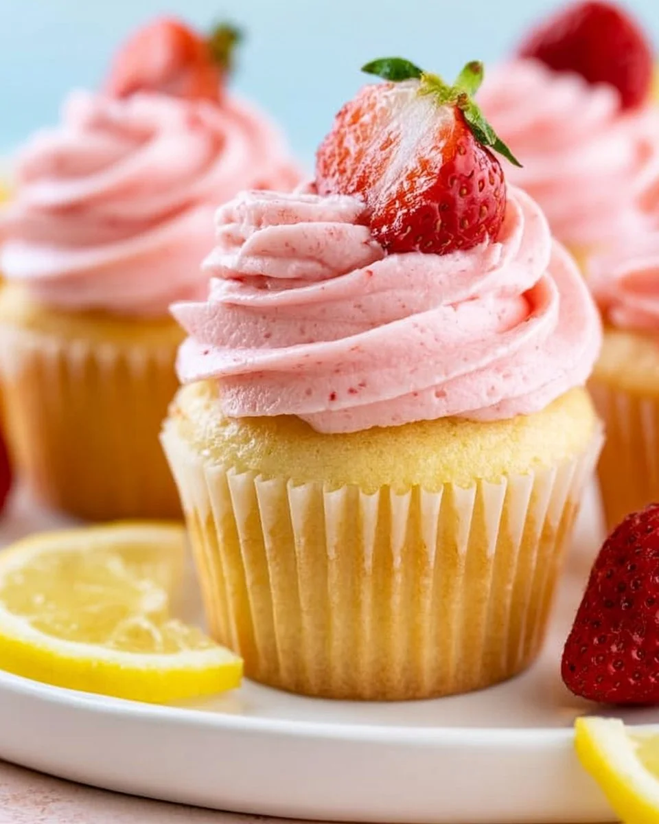 Strawberry Lemonade Cupcakes